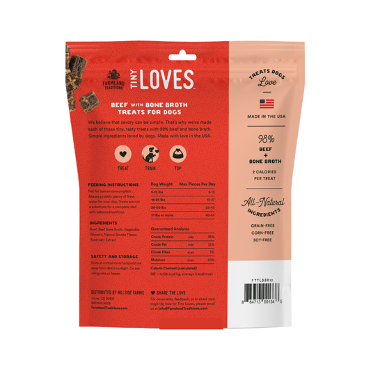 Premios para perros Tiny Loves - Beef Bone Broth