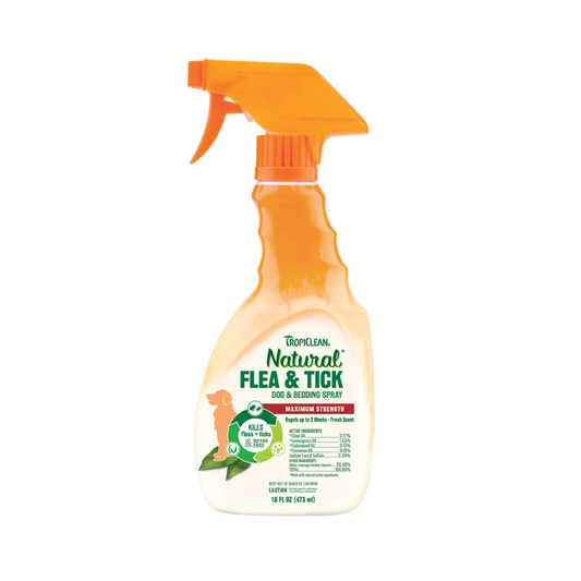 Spray contra pulgas y garrapatas para perros y ropa de cama