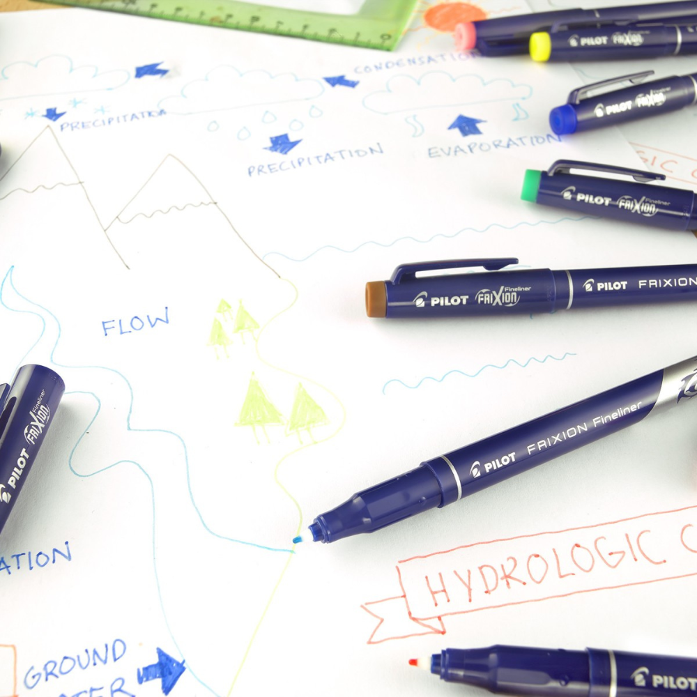 Marcadores Pilot Frixion Fineliner 12 Unidades